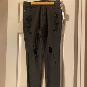 Coco Jaimeson High Waist Black Distressed Jeans sz 29